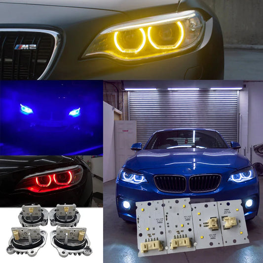 CSL Yellow / Blue / Red Angel Eye DRL LED Chips for BMW F22 F87 M2 F23 — Xenon Headlight Upgrade
